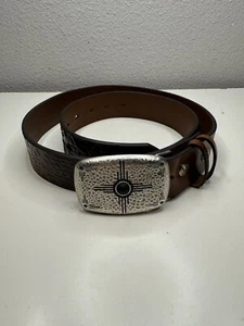 Hooey Aztec Western Diamond Ledergürtel Wms. M Silber - Bild 1 von 10