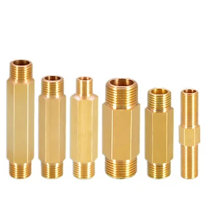 Gewindefittinge aus Messing Rohrdoppelnippel mit Außengwinde 2x AG Langnippel - Picture 1 of 12