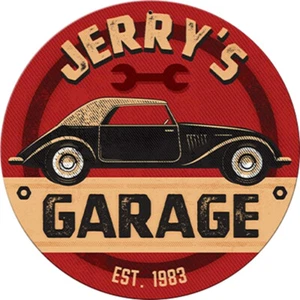 Placa de Metal Vintage Jerrys Garage, pintura de hierro redonda, Arte de la pare - Imagen 1 de 9