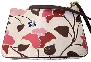 Kate Spade NY Crossbody Leather Purse Eva Nouvaeu Bloom Chain Summer Floral Bag - Picture 1 of 9
