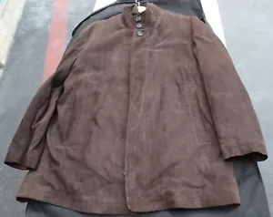HUGO BOSS BROWN SUEDE LEATHER WINTER JACKET COAT & TRAVEL GARMENT BAG TURKEY XL - Picture 1 of 14
