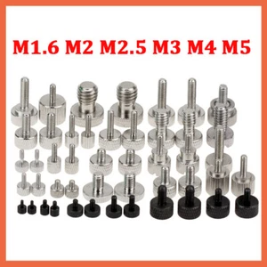 Rändeldaumenschrauben Kohlenstoffstahl Handgriff Knopfbolzen M1.6 M2 M2.5 M3 M4 M5 - Bild 1 von 10