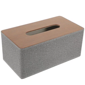 Caja de papel con estampado de tela servilleta de pañuelo oficina soporte facial - Imagen 1 de 12