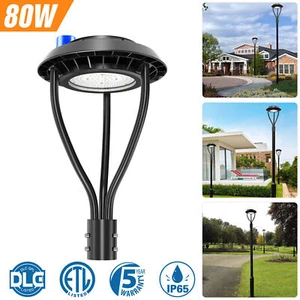 Dusk To Dawn 80W Led Post Top Lights For Street Garden Pathway Parking lot Road - Picture 1 of 12