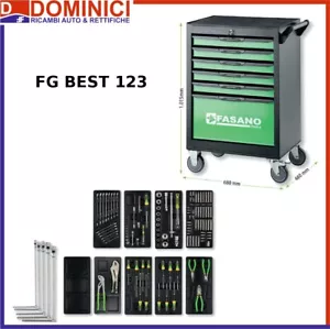 CARRELLO PORTA UTENSILI FASANO A 6 CASSETTI MOD. FG 101 + ASS.TO 123 UTENSILI - Foto 1 di 5