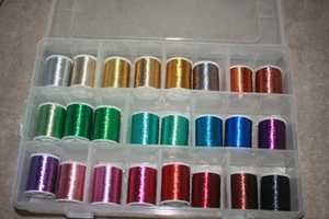 24 REELS OF GLITZY COTTONS FOR CRAFTING / SEWING - Picture 1 of 2