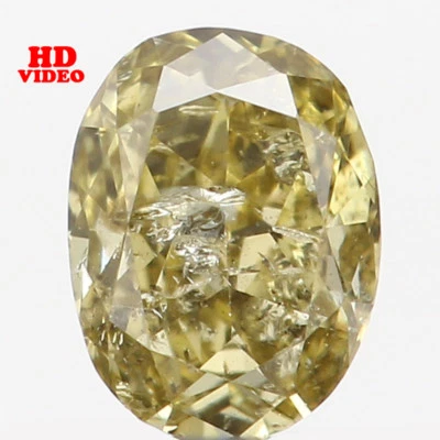Natural Loose Diamond Green Color Oval I2 Clarity 3.90X3.00X1.60MM 0.15 Ct N7264 - Image 1 of 4