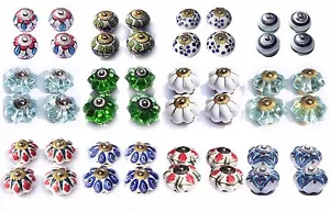 Ceramic Knobs Glass Pulls Handles for door drawer Cabinets Cupboard Wardrobe x 4 - Picture 1 of 167