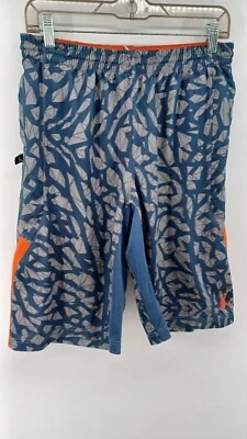 Pantalones Cortos de Baloncesto Nike Air Juveniles Bolsillos Extra Grandes Gris/Naranja. Foto 1 de 4
