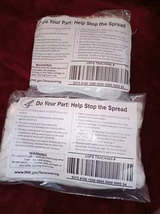2 Packs Of 3 Blank Cotton Face Mask - Picture 1 of 3