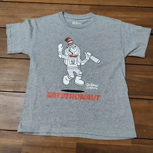 Dr Suess Experience CAT IN THE HAT Catstronaut  YOUTH LARGE Heather Gray T-shirt - Picture 1 of 4