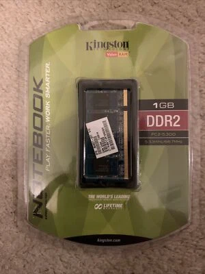 NEW Kingston Value RAM 1GB DDR2 PC2-5300 667Mhz Notebook Memory  KVR667D2SO/1GR - Image 1 of 2