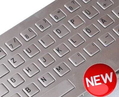 EDELSTAHL VANDALISMSICHERE TASTATUR KEYBOARD DIN MASCHINENBAU KIOSK INFOTERMINAL - Bild 1 von 4