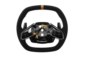 GM Heated Suede Steering Wheel Natural Stitching & Stripe fit 20-23 C8 Corvette - Picture 1 of 1