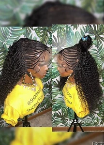Cornrow Braided Wig Box braids Full lace braids wig Senegalese braided wig - Picture 1 of 9