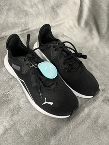 PUMA SOFTFOAM donna taglia 6,5 nero/bianco/argento Puma nuovo con etichetta senza scatola - Foto 1 di 9