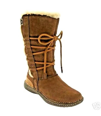 UGG Australia Catalina boots S/N 1634 Brown Suede Shearling Women’s 8 NWOB - Image 1 of 4