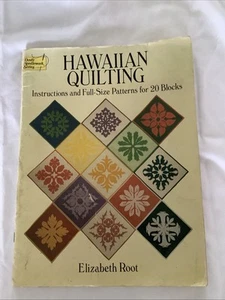 HAWAIIAN QUILTING Elizabeth Root 20 Blocks Full Size Quilt Pattern Dover Book - Picture 1 of 7