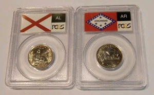 1-2003-P Alabama & 1-2003-P Arkansas PCGS MS66 (2 COINS) - Picture 1 of 2