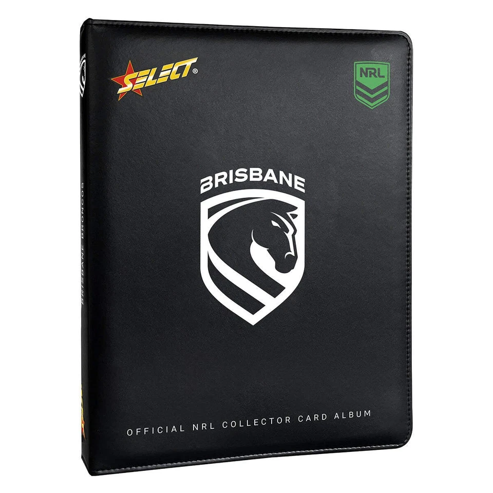 Official NRL Brisbane Broncos Collector Card Album + 225 Card Slots