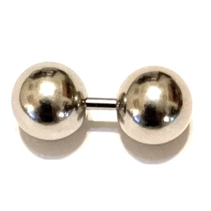 STERILIZED Surgical Steel 14g SHORTEST ONLY 4mm w 10mm Ball FRENUM Barbell - Picture 1 of 7