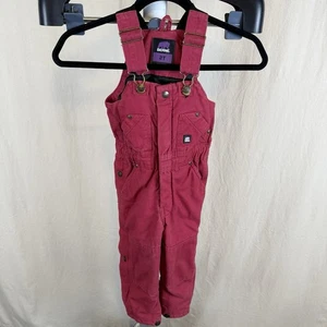 Berne Child 2T Dark Pink Duck Insulated Bib Overalls - Picture 1 of 5