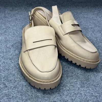 Zapatos Mocasines Torrid Slingback 11 WW Camel Grueso Hebilla Tostado Y2K Zapatos Raros Foto 1 de 4