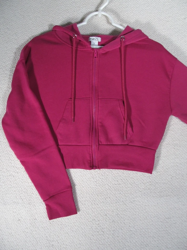 Chaqueta con Capucha Rue21 Mujer Junior Talla S Rosa Polar Cremallera Estilo Suave Foto 1 de 4
