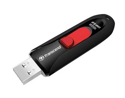 Transcend JetFlash 590 16GB Flash Drive with USB2.0 connector - Black Black 16 G - Bild 1 von 3