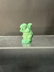 Vintage Mosser Schlacke Glas kleines Eichhörnchen, mintgrün 2" - Bild 1 von 6