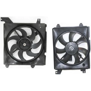 Radiator Fan and A/C Condenser Cooling Fan Set For 2001-2006 Hyundai Elantra - Picture 1 of 12