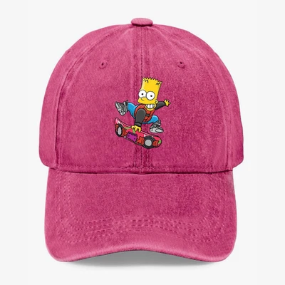 Барт Симпсон скейтборд папа шляпа винтажный мультфильм бейсбольная кепка смешной Streetwear - Изображение 1 из 4