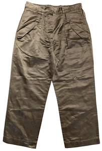 Brunello Cucinelli Damen Hose Größe 8 Metallic Gold Braun Leinen Hergestellt in Italien - Bild 1 von 18