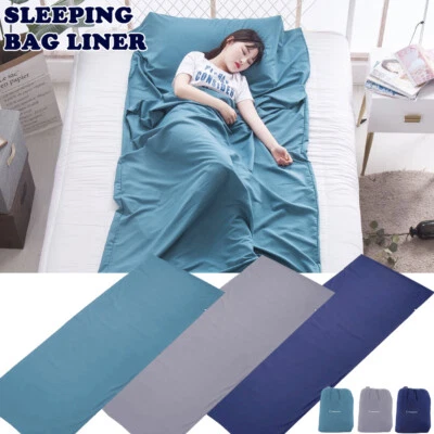 Reiseschlafsack, Schlafsack Inlett Hüttenschlafsack Ultra leicht, klein 220*90cm - Bild 1 von 4