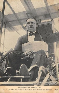 CPA AVIATION LES GRANDS AVIATEURS DURAY AU POSTE DE DIRECTION D'UN BIPLAN H.FARM - Bild 1 von 1