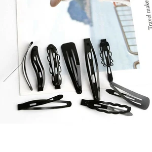 12 PIEZAS Tono Negro Estilo Simple Clip para el Cabello Alfiler para el Cabello Niñas Mujeres Accesorios para el Cabello - Imagen 1 de 11