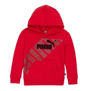 Puma Power Cat Pullover Hoodie Youth Boys Red Casual Outerwear Sz M (10/12) - Picture 1 of 8