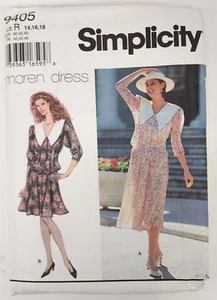 Simplicity Muster # 9405 ""Maren Kleid"" ©1995 Größe R: 14,16,18 ungeschnitten - Bild 1 von 3