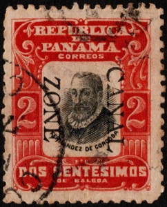 Canal Zone - 1906 - 2 Cents Black & Red Cordoba Overprinted Issue # 23 F - VF - Picture 1 of 1
