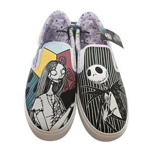 Women Disney Nightmare Before Christmas Slip-On Shoes Sneakers Sally, Size 11 - Picture 1 of 15