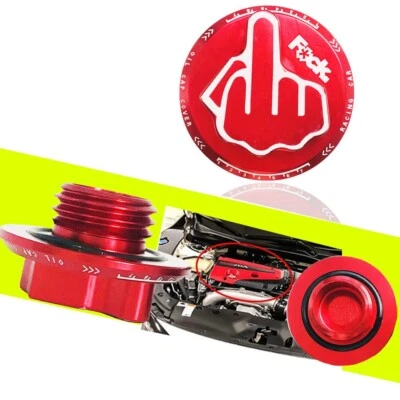 1x RED Screw-In Oil Filler Fuel Tank Cap Valve Cover For Honda Acura Accessories - Image 1 of 4