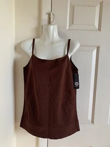 New with tags Empetua Womens Scoop Neck Cami Tank Top women’s size 4XL brown - Picture 1 of 6