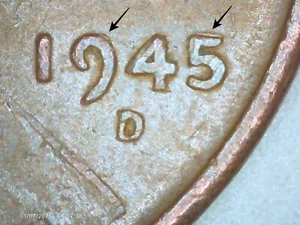 1945 D Lincoln Wheat Penny DDO Error Doubling on Date. - Picture 1 of 7