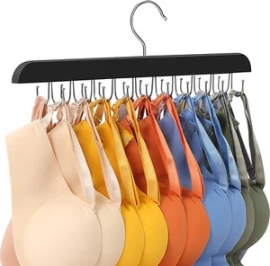 Bra Organizer for Closet, Tank Top Hanger, Bra Hanger 20 Hooks Capacity, Foldabl - Picture 1 of 6