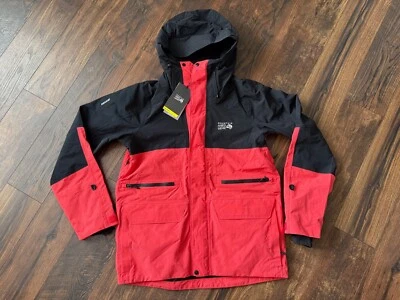 NEW Mountain Hardwear Men's First Tracks Jacket - Size Medium - Solar Pink/Black - Image 1 of 2