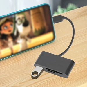 Micro USB Card Reader Support Storage Card Memory Card U Disk USB Card Reader - Afbeelding 1 van 12