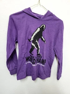 Lassen Volcanic National Park Mountain Hoodie Kids Purple Cotton Long Sleeve - Picture 1 of 8