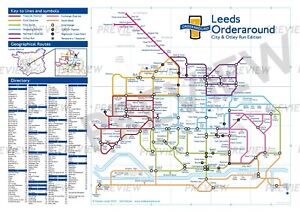 "Leeds Orderaround  - City & Otley Run Edition" Pub Map poster. 