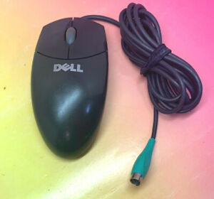 ⚡️  Vintage Dell MO71KS PS/2 WIRED 2 Button Scroll COMPUTER MOUSE -OEM BLACK