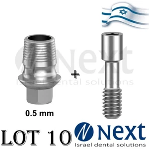 Lot x 10 Internal hex T Base CAD CAM Mis Sirona fit concave 0.5 mm hex - Picture 1 of 3